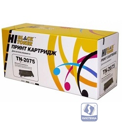 Hi-Black TN-2075 Тонер-картридж  для Brother 2030/2040/2070, 2500 стр.