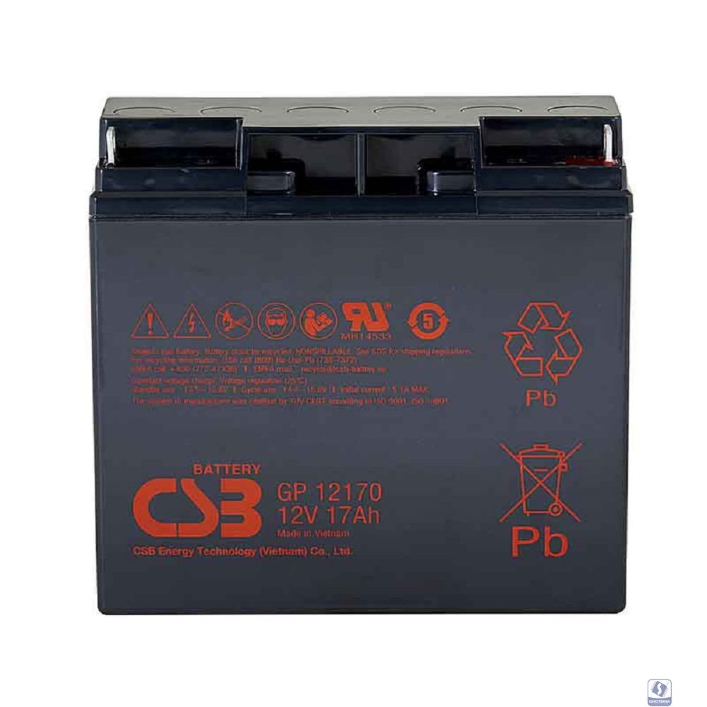 CSB Батарея GP12170 (12V 17Ah) B3 (под болт М5 с гайкой)