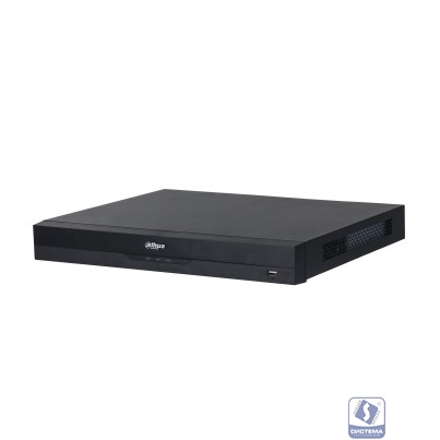 DAHUA DHI-NVR5208-8P-EI 8-канальный IP-видеорегистратор c PoE, 4K, H.265+, видеоаналитика, входящий поток до 384Мбит/с, 2 SATA III до 16Тбайт