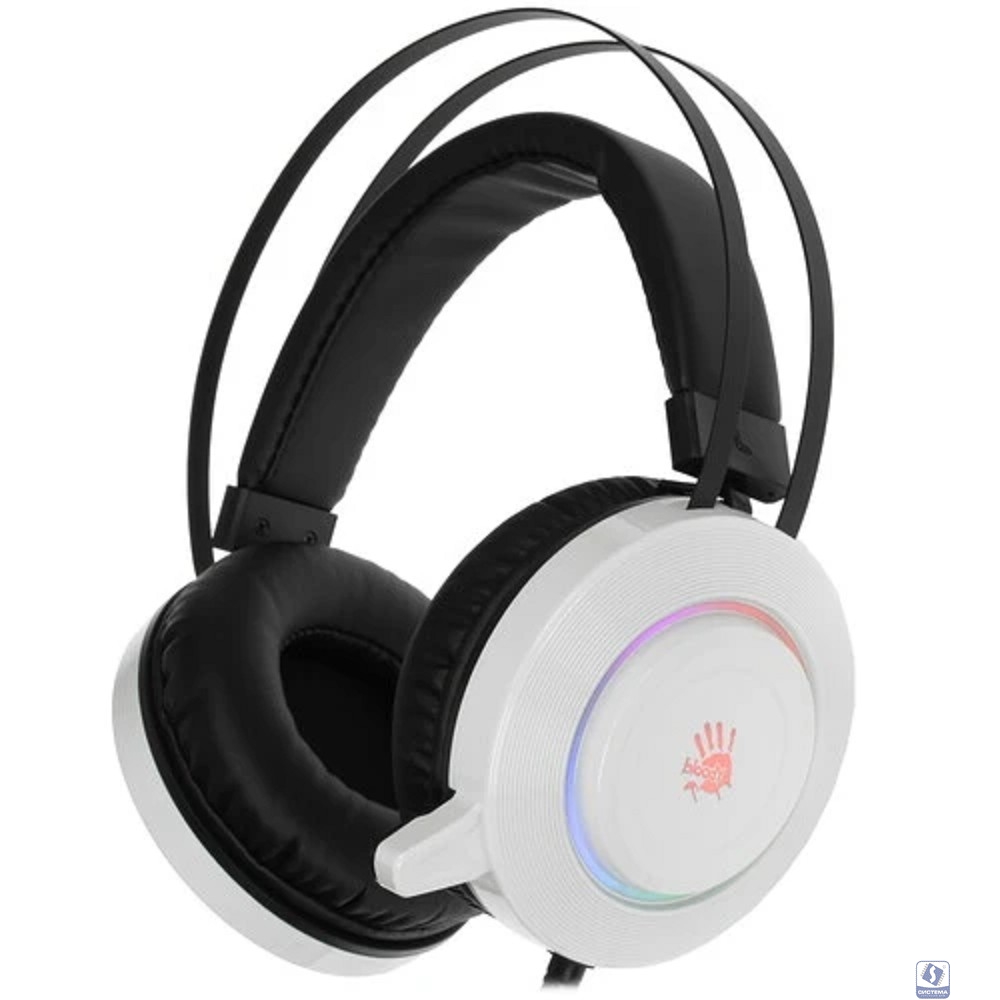 A4 Bloody G521 WHITE 2.3м мониторные USB оголовье