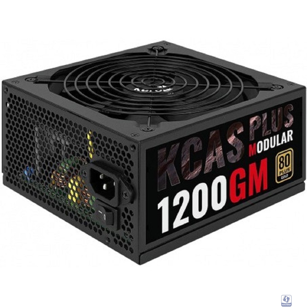 Блок питания Aerocool KCAS PLUS 1200GM (V2),  1200Вт,  140мм,  черный, retail [4718009151987]