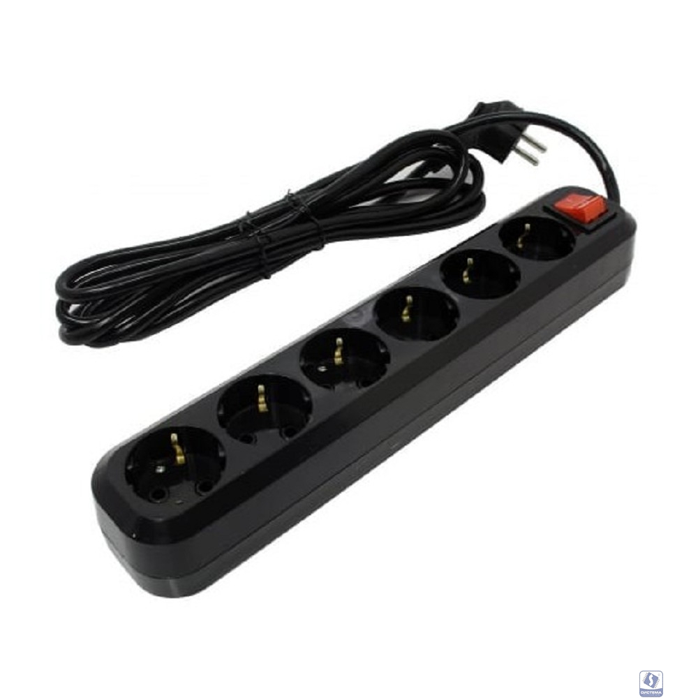 5bites SP6B-330 Сетевой фильтр 6S / 3*1.5MM2 / 16A / ABS / 3M / BLACK