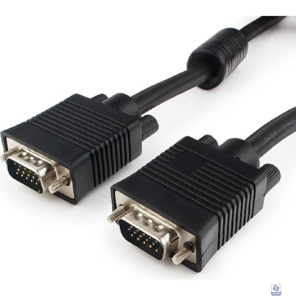 Gembird /Cablexpert CC-PPVGA-15m-B, Кабель VGA Premium ,15M/15M, 15м, тройн. экран,феррит. кольца,пакет  ,черные