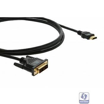Kramer Кабель C-HDMI/DVI-10 (C-HM/DM-10) переходной HDMI-DVI (Вилка - Вилка) 3метра [97-0201010]