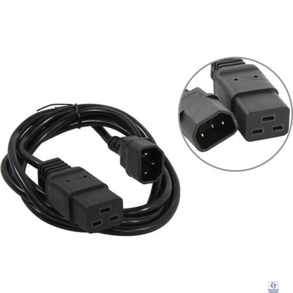Cablexpert Кабель питания C14- C19, 3х1кв.мм, черный, 1.8м , с заземлением (PC-189-1-1)