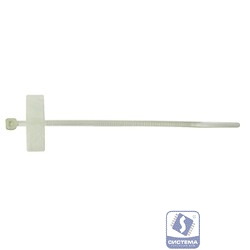 Gembird MPT-210x2.5 Стяжки пластиковые 210 мм х 2.5 мм с площадками для маркировки (100 шт.)(MPT-210x2.5)
