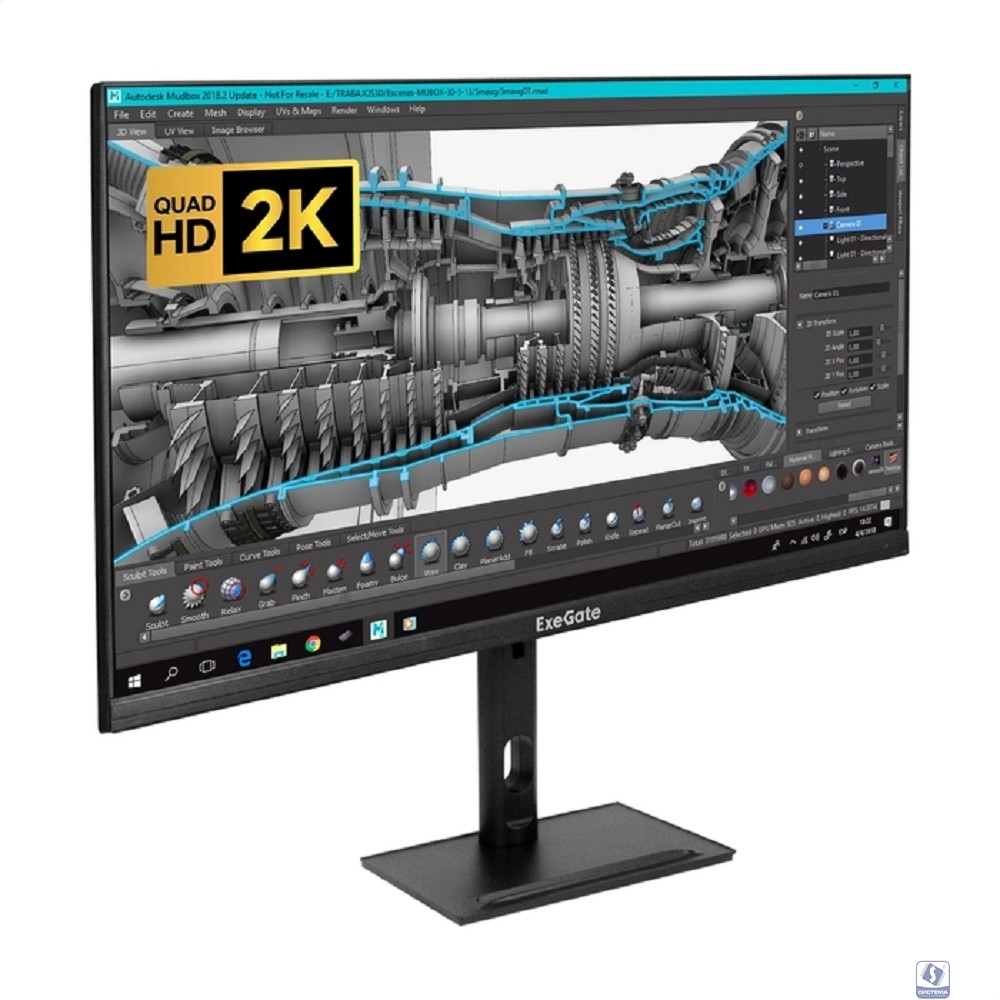 LCD ExeGate 27" ES2707TA SmartView черный  [EX296976RUS]