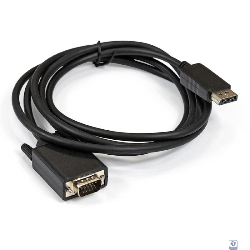 Exegate EX284914RUS Кабель DisplayPort-VGA ExeGate EX-CC-DPM-VGAM-1.8 (20M/15M, 1,8м, позолоченные контакты, экран)"