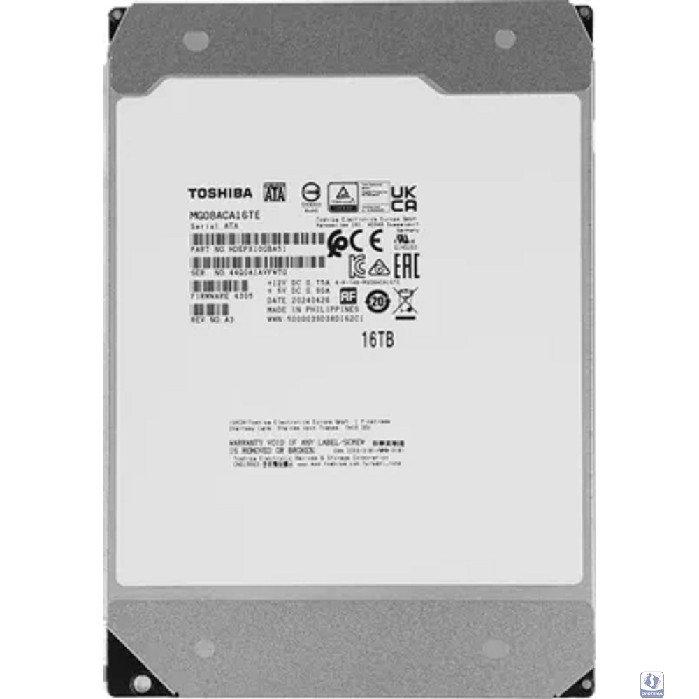 16TB Toshiba Enterprise Capacity (MG08ACA16TE) SATA, 7200 rpm, 512Mb buffer, 3.5"}