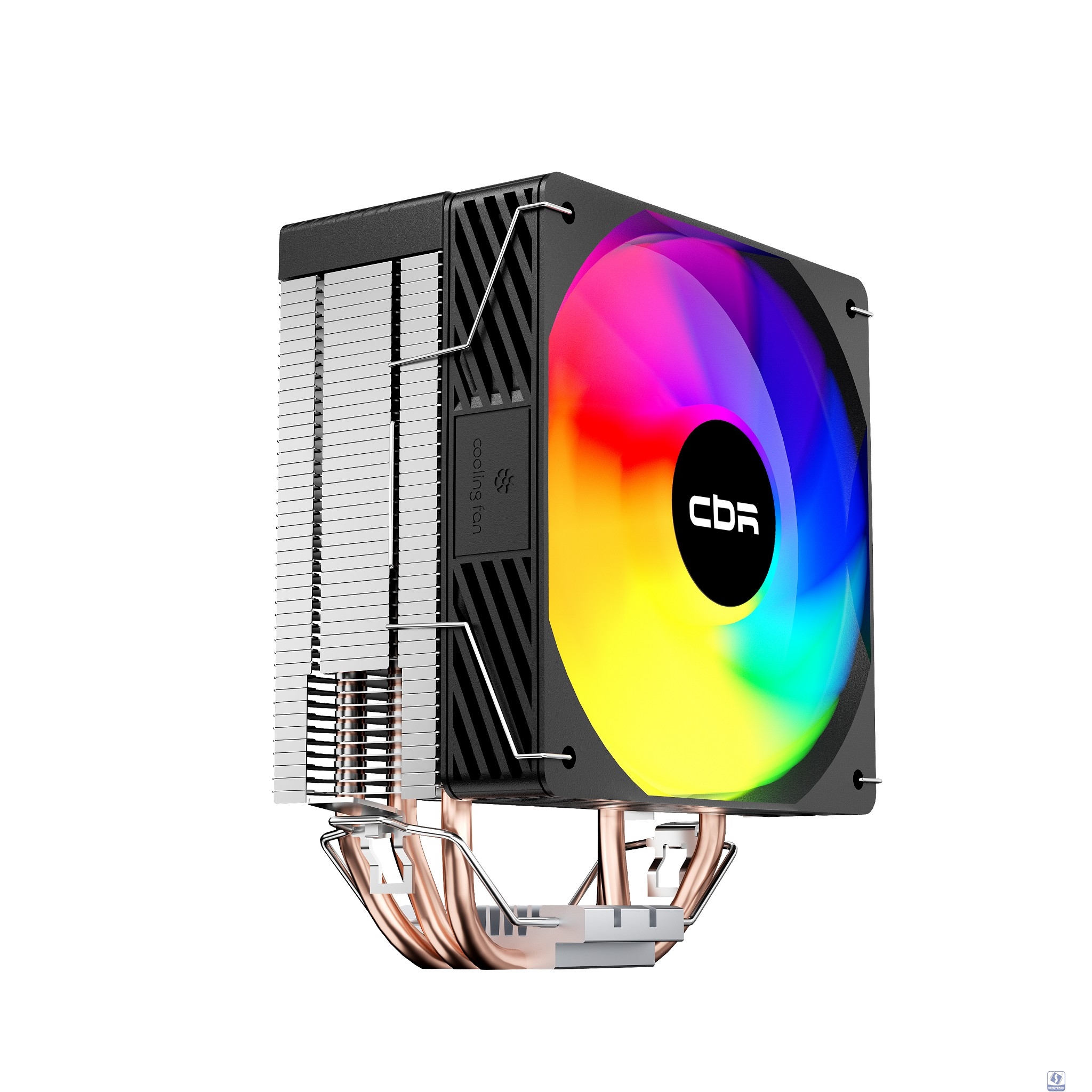 CBR-CC-3190-RGB-PWM Кулер для процессора, Al+Cu, 3 heat pipes, Socket 775/1366/1155/1156/1150/1151/1200/1700/AM2/АМ2+/АМ3/AM3+/FM1/FM2/AM4/AM5, TDP 190W, 120mm Fan, 2300RPM, HB, RGB, PWM, 36db