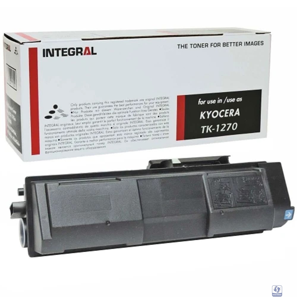 Тонер-картридж Integral TK-1270 с чипом для Kyocera Ecosys MA4000fx/ifx/x  (Европейская версия) (с чипом) . Ресурс 10к страниц. 