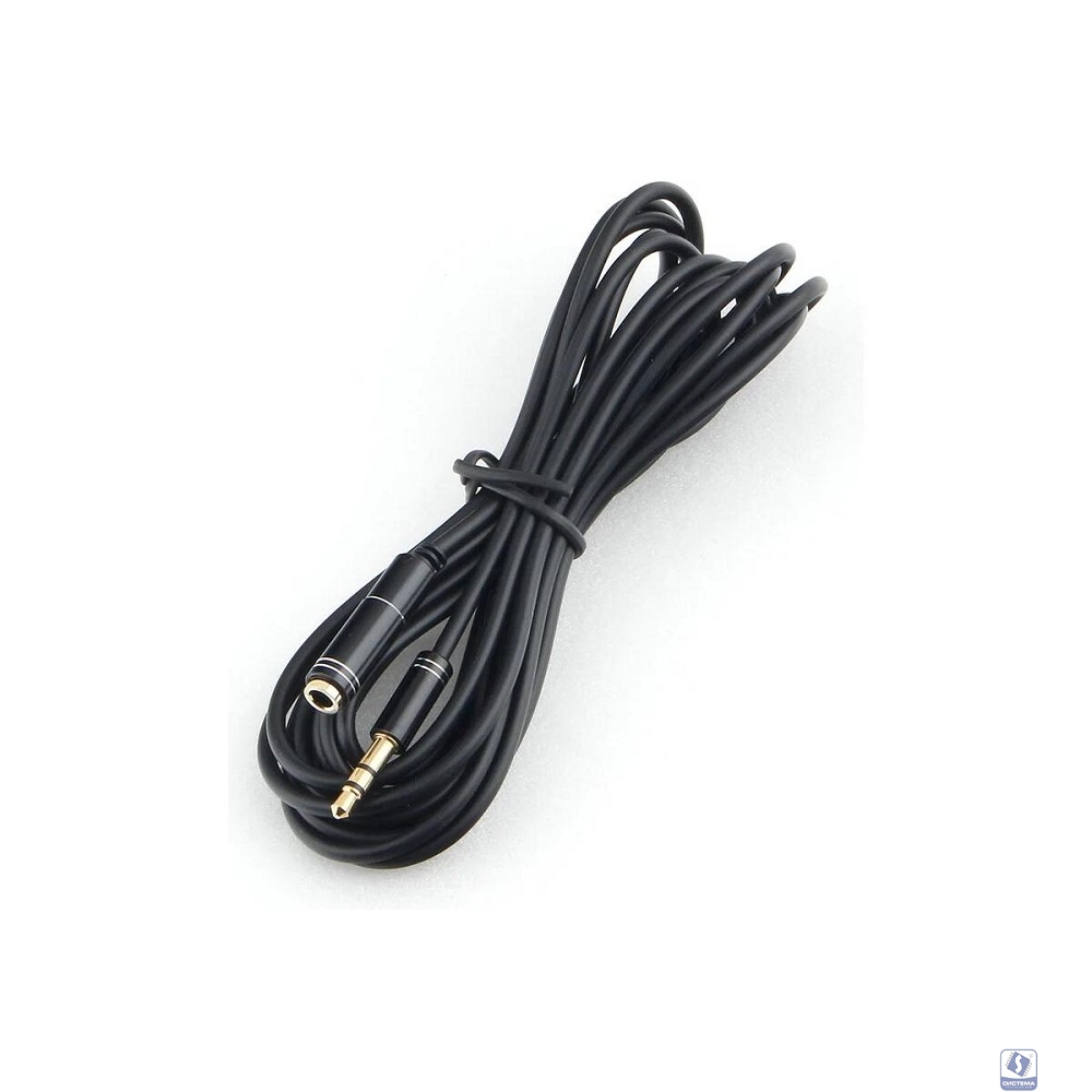 Кабель аудио удлинительный Cablexpert CCAB-02-35MF-3MB. 3.5 джек (M)/3.5 джек (F), черный, 3м, блистер