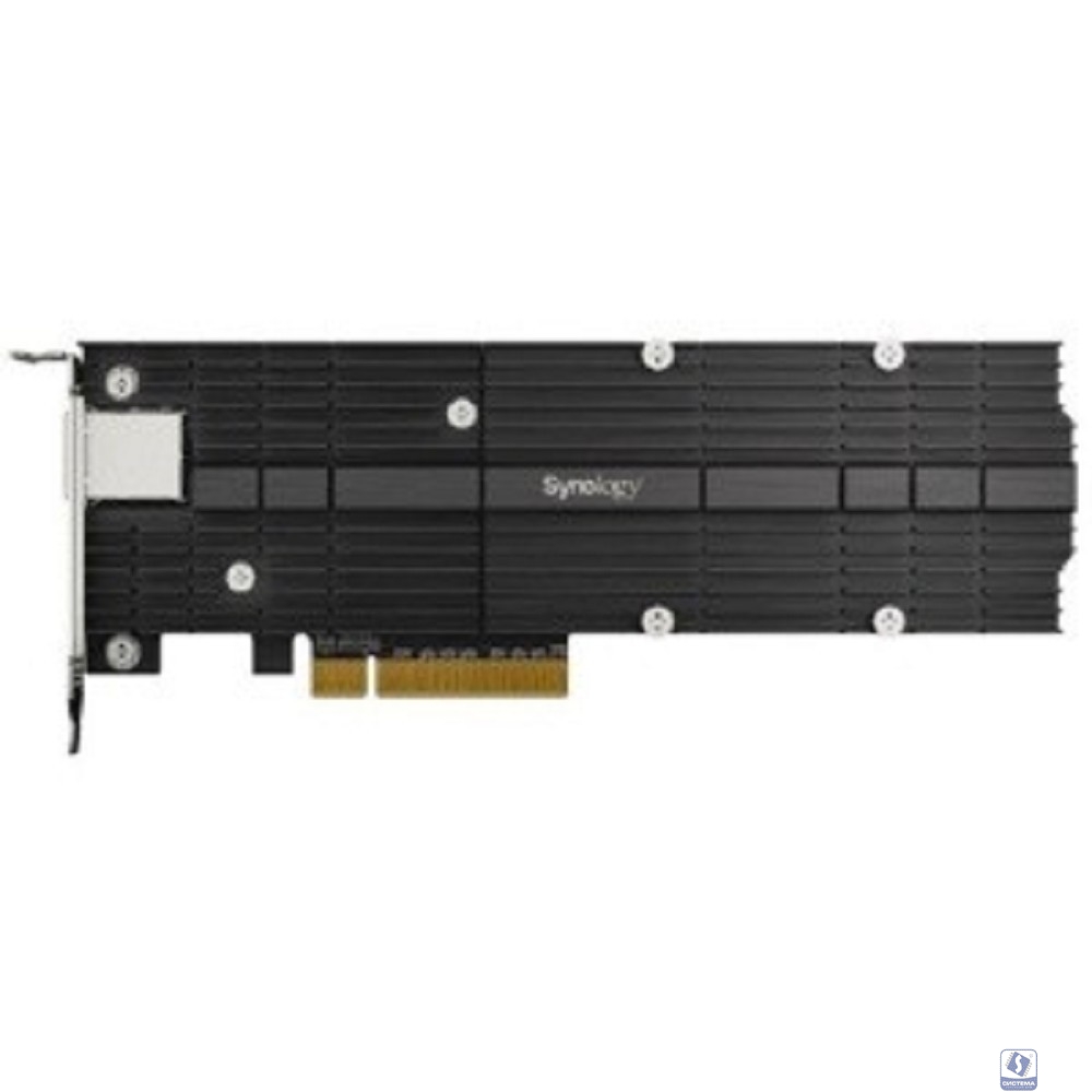 Synology E10M20-T1 Сетевая карта, 10GB, RJ-45, PCIe 3.0x8, PCIe NVMe 22110/2280, M-key, 2 слота 