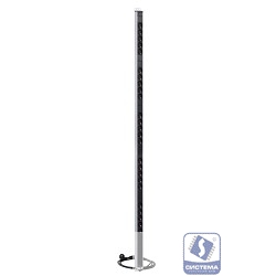 REM Вертикальный блок розеток Rem-16 с инд., 25 Shuko, 16A, алюм., 42-48U, шнур 3 м. (R-16-25S-I-1820-3)