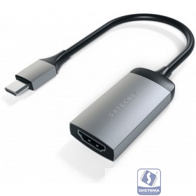 Satechi [ST-TC4KHAM] Адаптер Type-C to HDMI4K 60HZ Поддержка 4K/60Hz. Материал корпуса алюминий. Цвет серый космос.Satechi Type-C HDMI Adapter