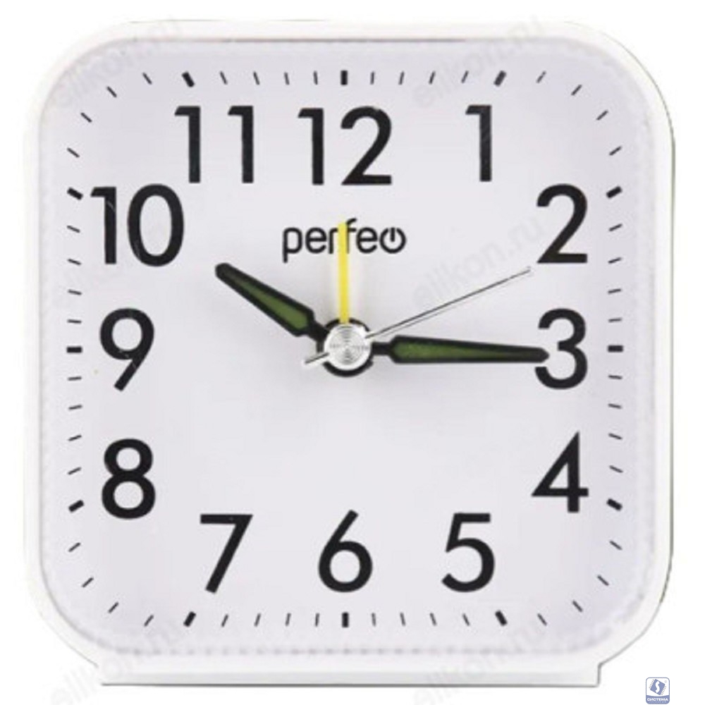 Perfeo Quartz часы-будильник "PF-TC-022",  квадратные, белые