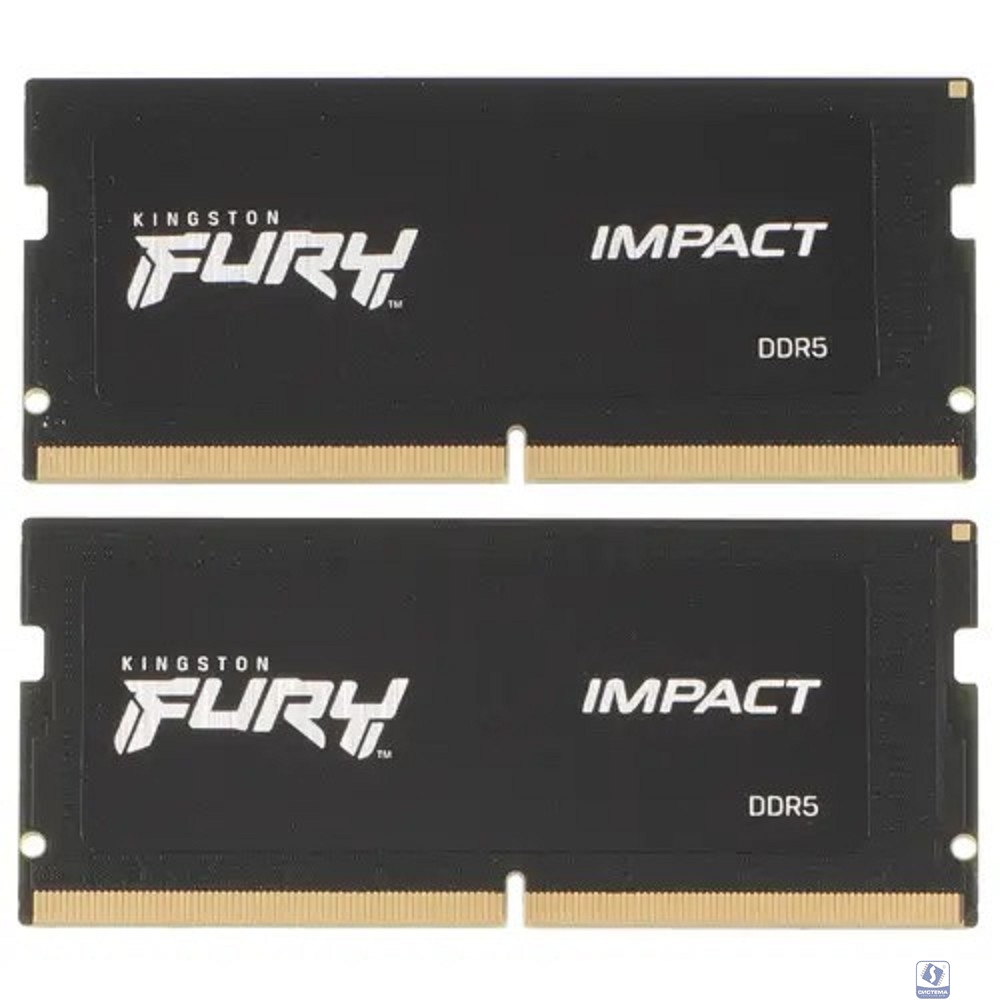Kingston DDR5 SODIMM 32GB  4800MT/s  CL38  (Kit of 2) FURY Impact PnP KF548S38IBK2-32