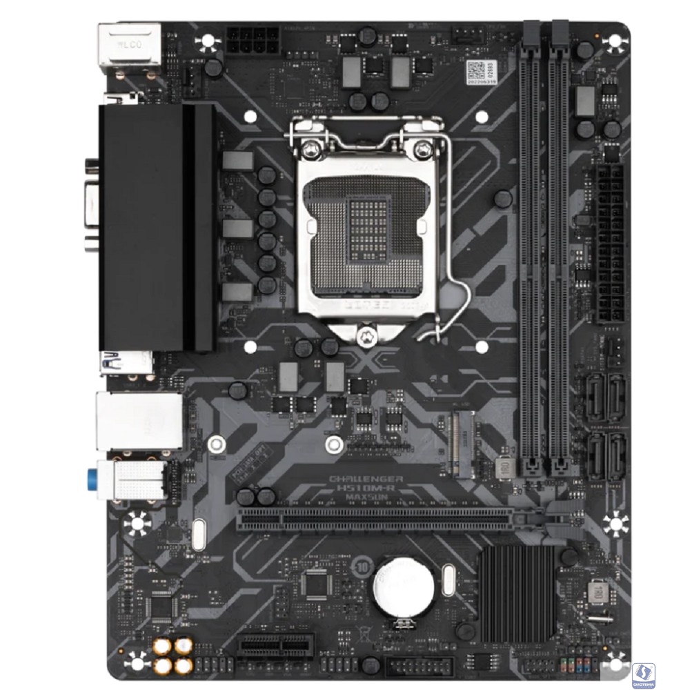 MAXSUN MS-Challenger H510M-R (Socket 1200, mATX, H510, 2*DDR4, VGA/HDMI,  3*SATA3, 1*M.2, 1*PCIEx16/1*PCIEx1, 6*USB 2.0,2*USB 3.2 Gen1, LAN 1*1G,  RTL)