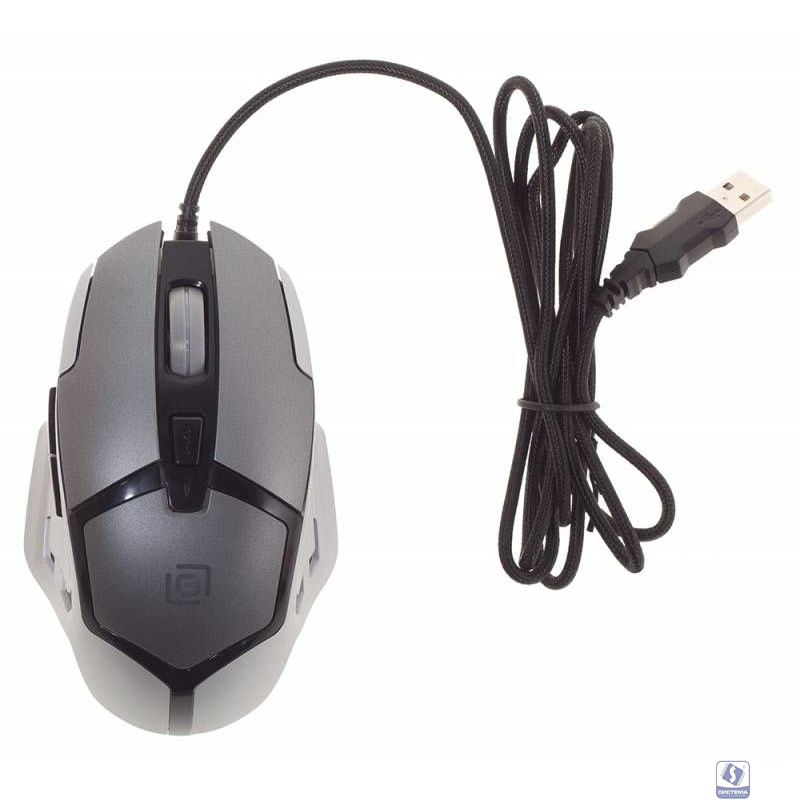 Oklick 915G HELLWISH V2 black/silver optical (3200dpi) USB Gaming (6but) [1003993]