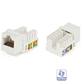 Hyperline KJ9-8P8C-C5e-90-WH Вставка Keystone Jack RJ-45(8P8C), категория 5e, белая