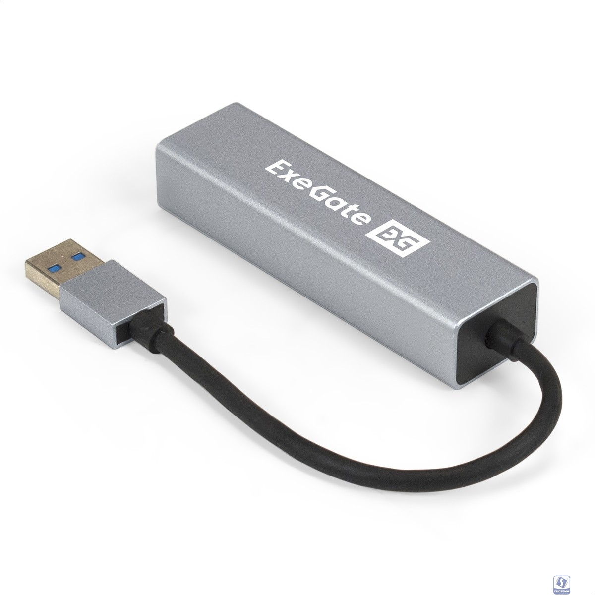Exegate EX293981RUS USB-Хаб (концентратор) ExeGate DUB-4 (кабель-адаптер USB3.0 --> 4xUSB3.0, Plug&Play, серебристый)