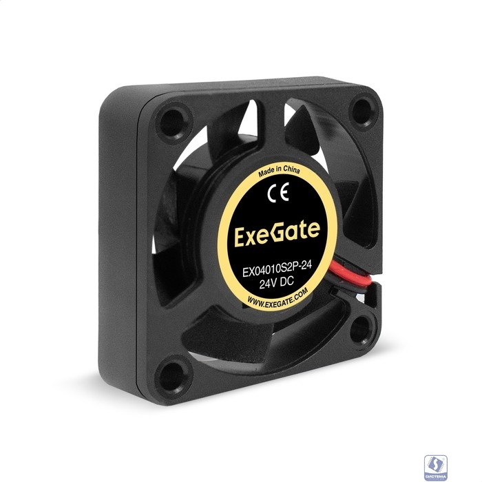 Exegate EX295201RUS Вентилятор 24В DC ExeGate EX04010S2P-24 (40x40x10 мм, Sleeve bearing (подшипник скольжения), 2pin, 7500RPM, 35.5dBA)