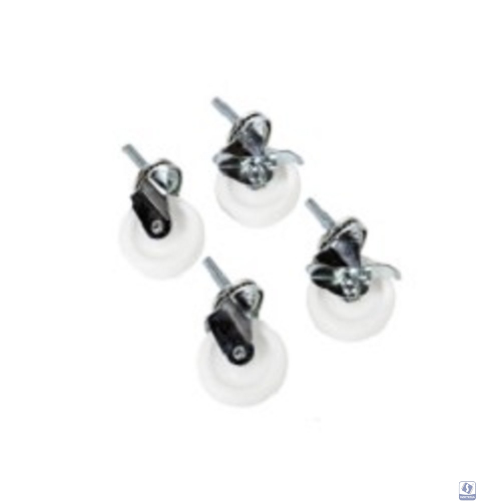 ЦМО Комплект роликов 3"*1" для стоек СТК, 4 шт., с тормозом 2 шт. бывш. СТК-50 (СТК-ШТК-Э-50) 