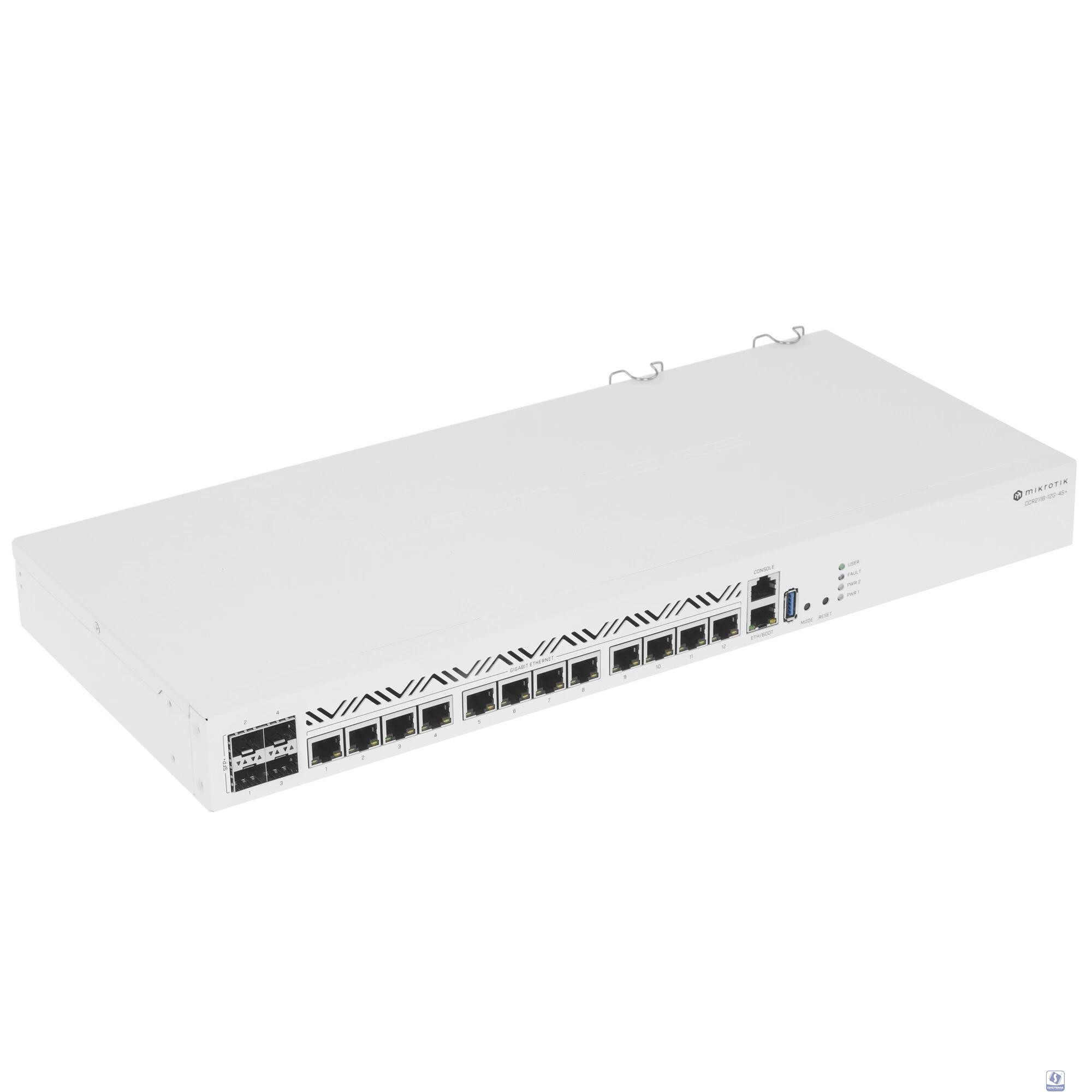 MikroTik CCR2116-12G-4S+ Маршрутизатор проводной, 12*1Gbit RJ45, 4*SFP+