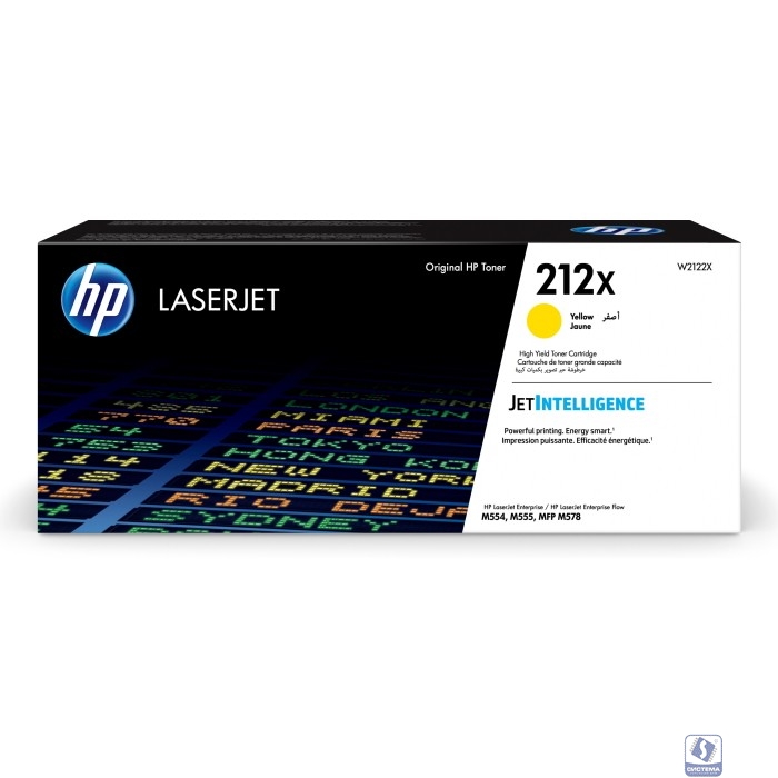 Картридж лазерный HP 212X W2122X желтый для HP CLJ Enterprise M554/M555