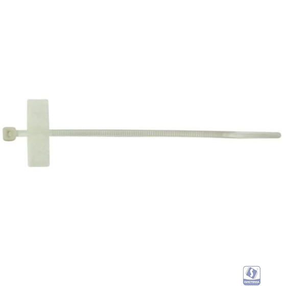 Gembird MPT-210x3.0  Стяжки пластиковые 210 мм х 3.0 мм с площадками для маркировки  (100 шт.)(MPT-210x3.0)