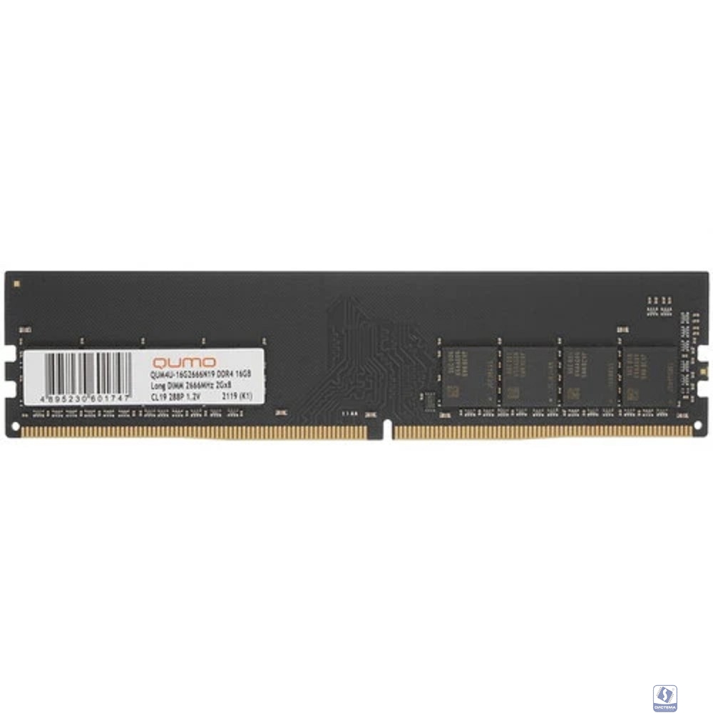 QUMO DDR4 DIMM 16GB QUM4U-16G2666N19 PC4-21300, 2666MHz