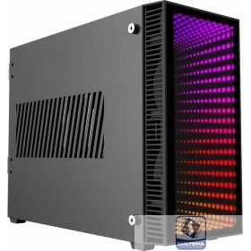 GameMax [Abyss ITX] без БП (Черн., Mini-ITX, зак.стекло,USB3.0, 2*120мм вент+пульт)