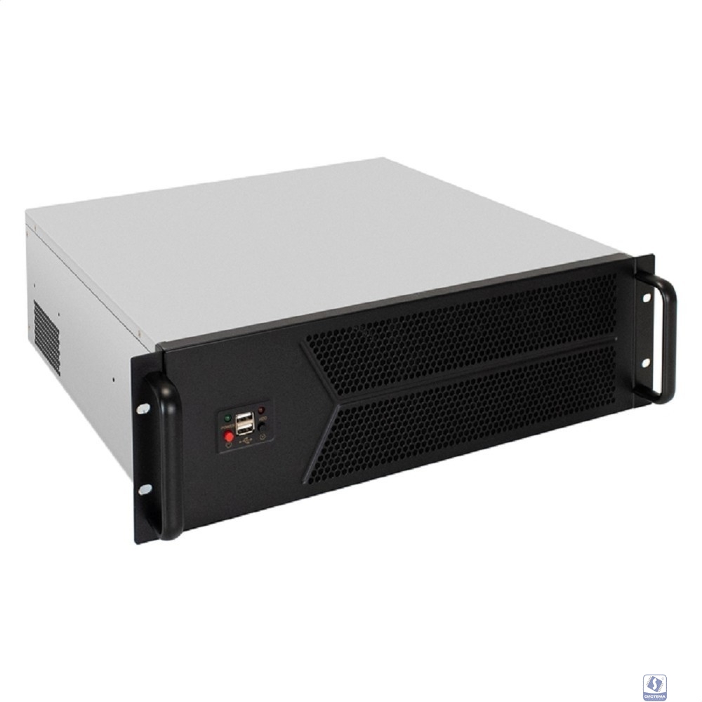 Exegate EX298414RUS Серверный корпус ExeGate Pro 3U450-12 <RM 19", высота 3U, глубина 450, БП 2U-1080ADS, 2*USB>