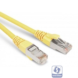 Hyperline PC-LPM-STP-RJ45-RJ45-C5e-1M-LSZH-YL Патч-корд F/­UTP, экранированный, Cat.5е, LSZH, 1 м, желтый