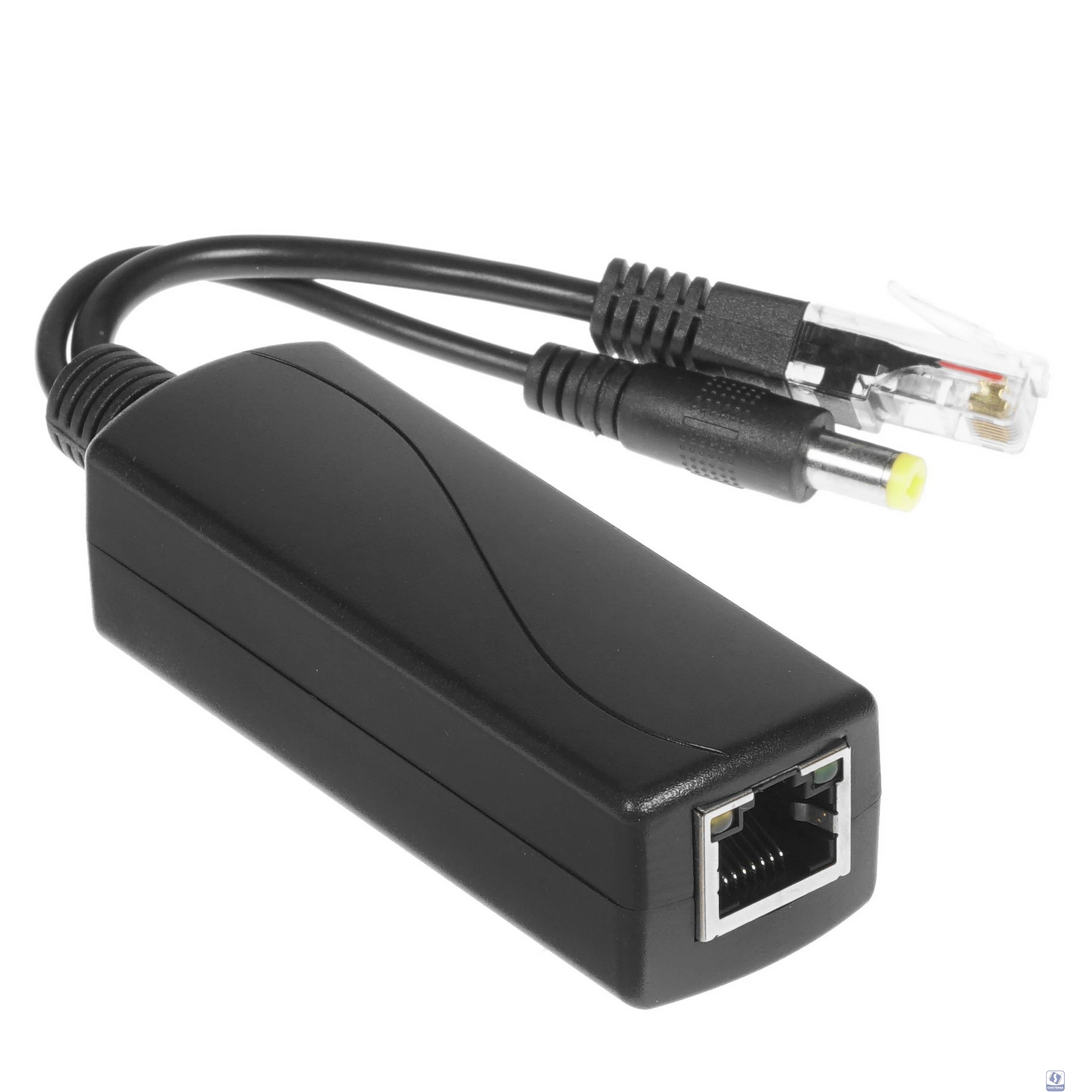 Wi-Tek WI-POE11S-48V, Сплиттер PoE, совместим с 802.3af/at ,1FE PoE-in, 1FE out, DC 12В out