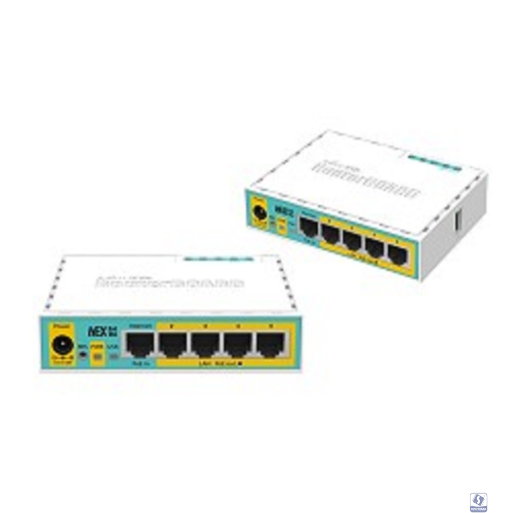 MikroTik RB750UPr2 hEX PoE lite Маршрутизатор 5-портовый 100-Мбитный  с поддержкой PoE на 4-х портах 5x Ethernet, раздача PoE, 650 МГц ЦП, 64 МБ 