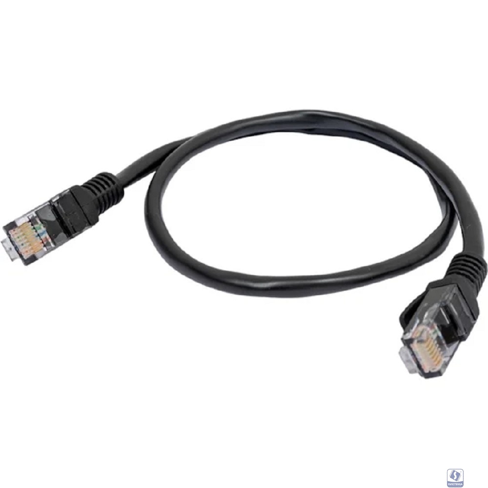 Cablexpert Патч-корд медный UTP PP10-0.5M/BK кат.5, 0.5м, литой, многожильный (черный)