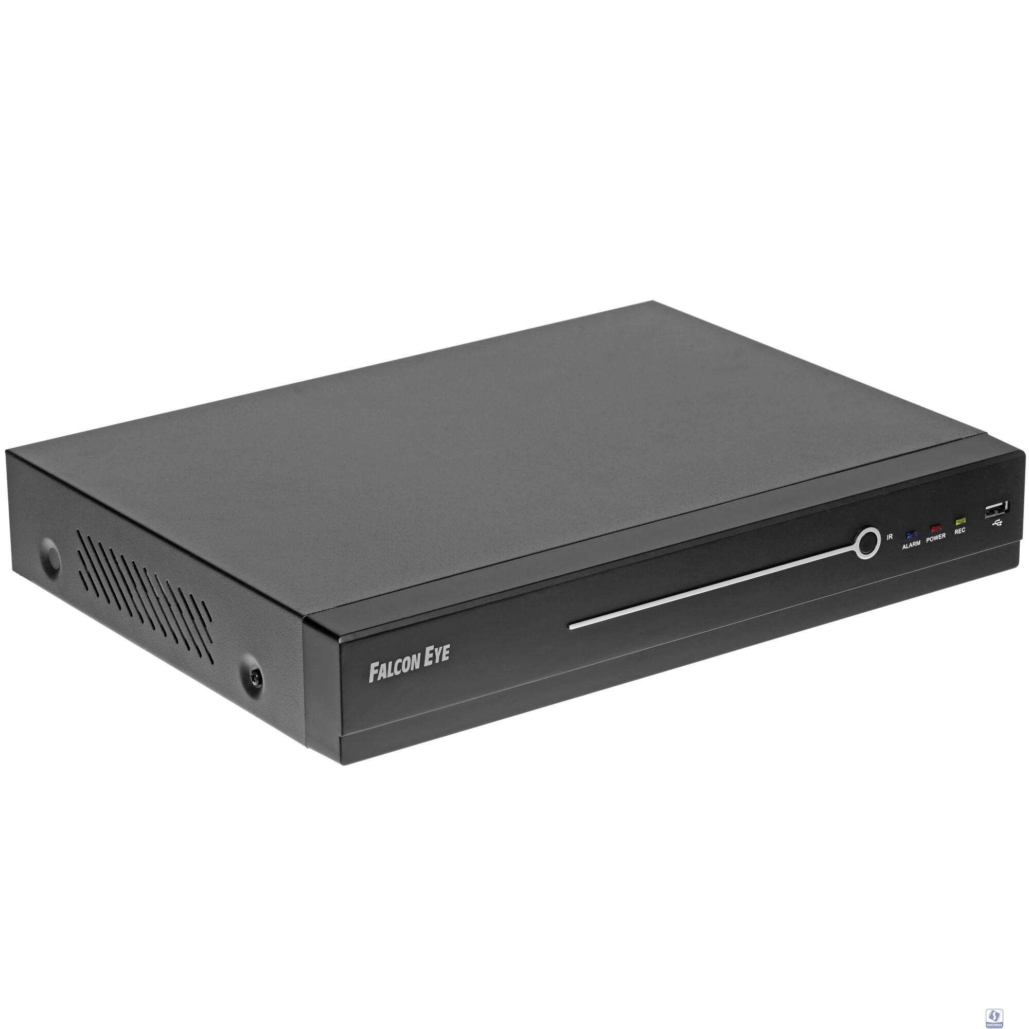 Falcon Eye FE-MHD2216 16 канальный 5 в 1 регистратор: запись 16кан 5Мп Lite*12k/с; 1080P*15k/с; 720P*25k/с; Н.264/H.265/H265+; HDMI, VGA, SATA*2 (до 10TB HDD), 2 USB; Аудио 1/1