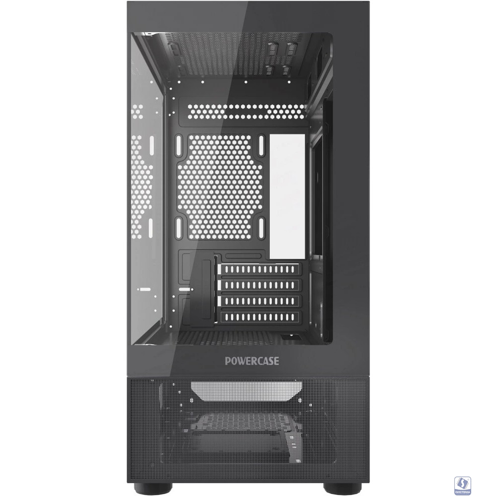 Powercase Vision Micro M2, Tempered Glass, чёрный, mATX  (CVMBM2-L0)