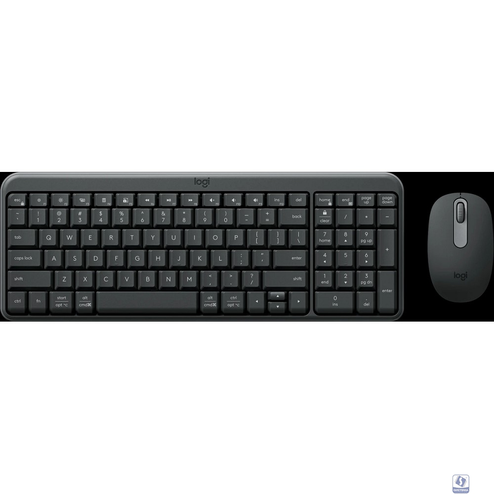 920-013853 Logitech Клавиатура + мышь MK250 оригинальная заводская гравировка RU/LAT
