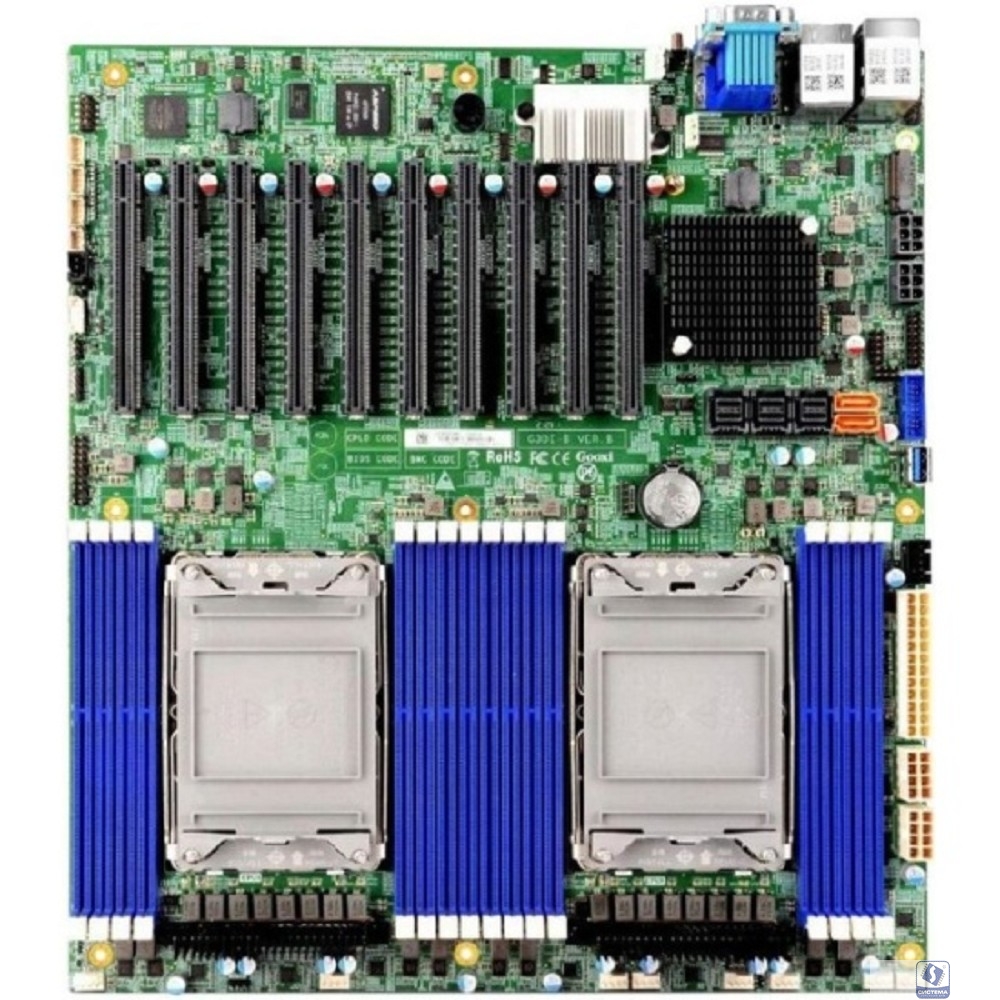 MB Gooxi G3DE-B-PK,  2x LGA 4189 Intel Gen3, 16xDDR4 ECC REG, 3xSFF8643, 6* PCI-E 4.0 x8, 4* PCI-E 4.0 x16, M.2 PCIe x4 2280, 2* SATA DOM, 2x1GbE LAN i350, IPMI, VGA, COM, 2*USB 3.0, E-ATX