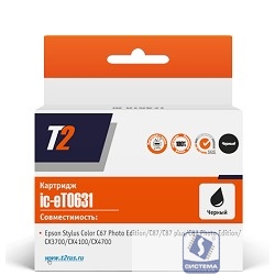 T2 C13T06314A Картридж (IC-ET0631)  для Epson Stylus Color C67PE/C87/CX3700/CX4100, черный, с чипом