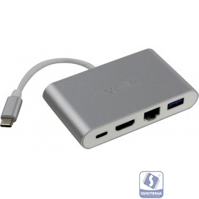 VCOM CU455 Кабель-адаптер USB3.1 Type-CM-->HDMI+USB3.0+RJ45+PD charging  VCOM <CU455>