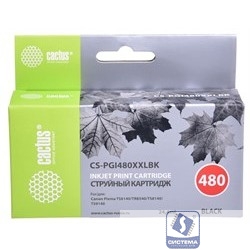 Картридж струйный Cactus CS-PGI480XXLBK черный (24.4мл) для Canon Pixma TR7540/TR8540/TS6140/TS8140