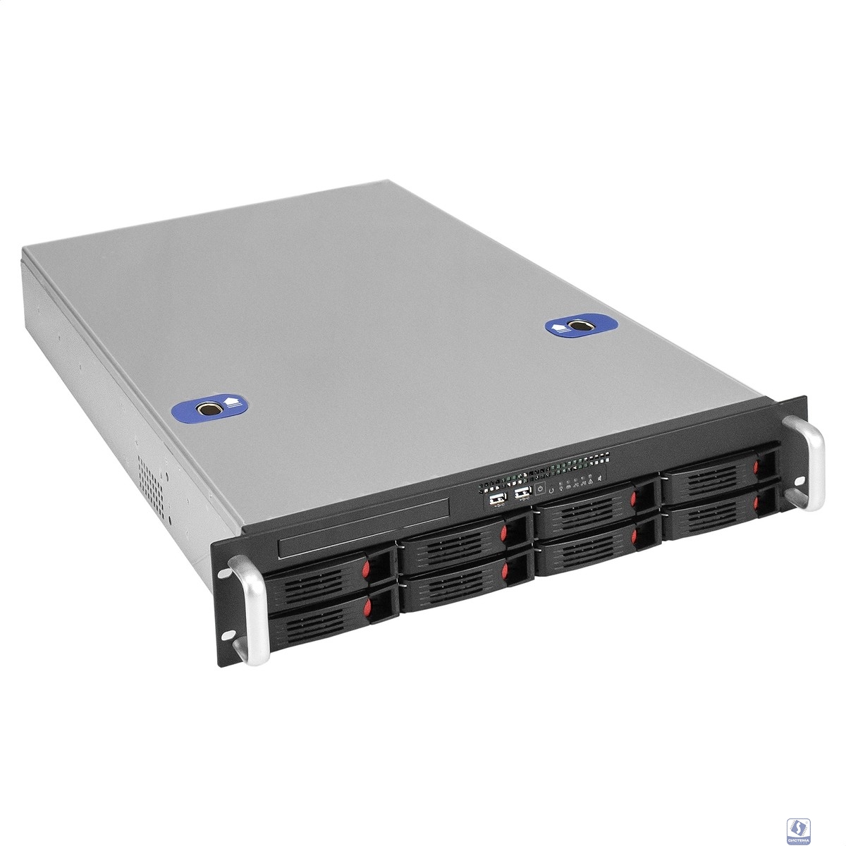 Exegate EX295867RUS Серверный корпус ExeGate Pro 2U660-HS08 <RM 19", высота 2U, глубина 660, БП 2U-1080ADS, 8xHotSwap, USB>