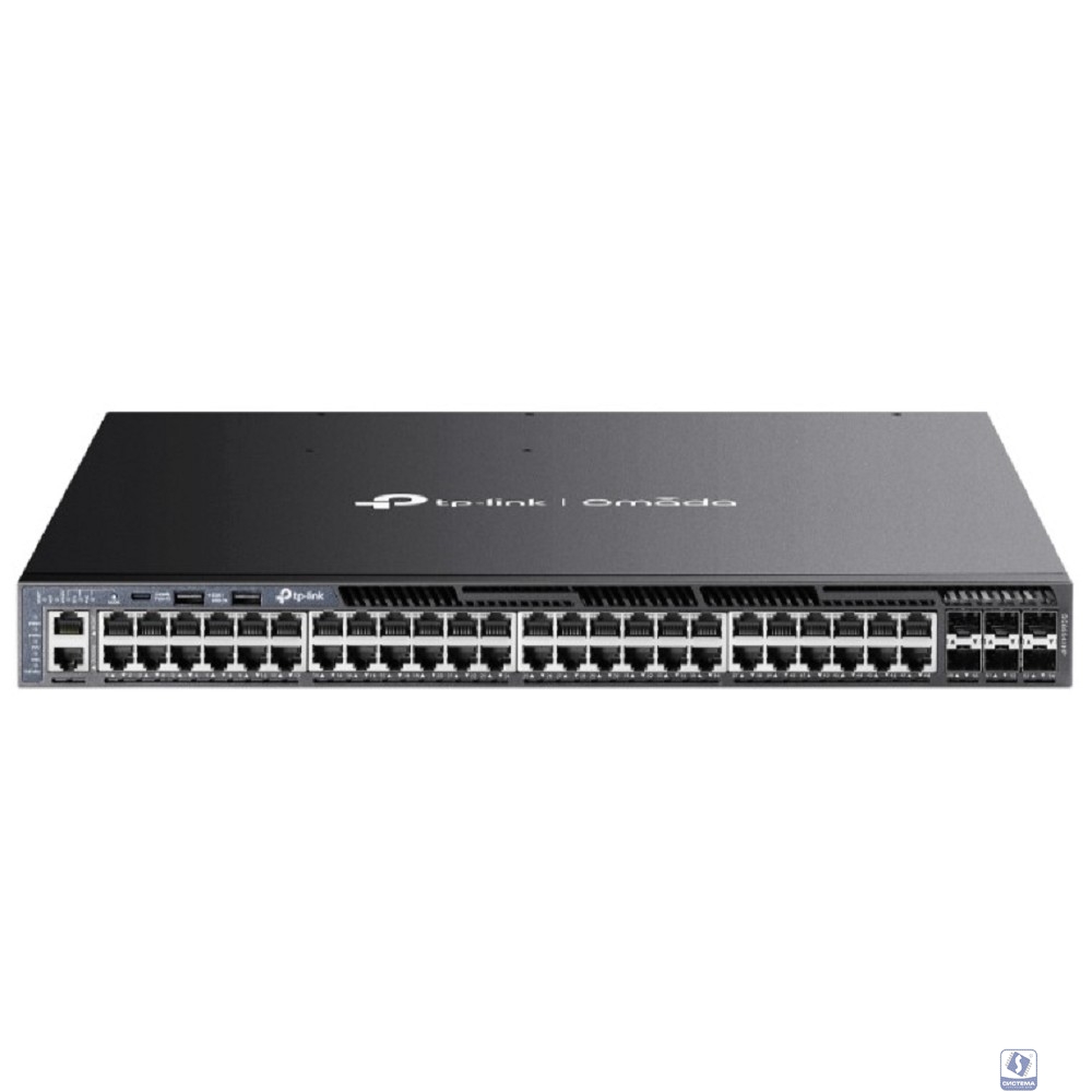 TP-Link SG6654XHP Стекируемый управляемый коммутатор 3-го уровня Omada с 48 гигабитными портами PoE+ и 6 портами SFP+