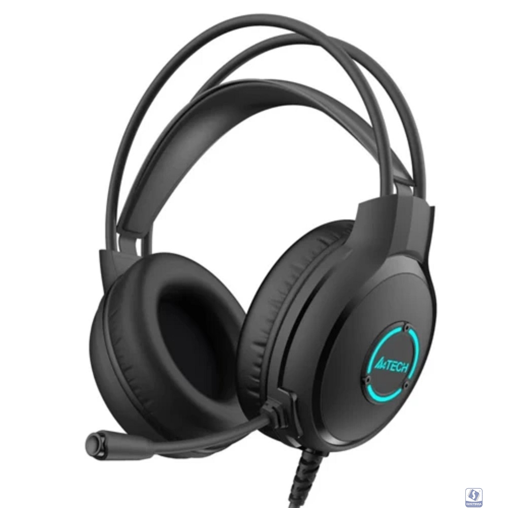 Наушники с микрофоном A4Tech Fstyler FH300U черный 2м мониторные USB оголовье (FH300U BLACK)