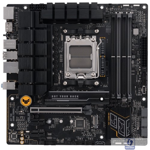 ASUS TUF GAMING B650M-E (Socket AM5, mATX, 4xDDR5(128GB), 2xDP/HDMI, 1xPCIe 4.0x16/2xPCIe 4.0, 1xLAN (2.5GbE), 4xSATA 6Gb/s, 2xM.2, 1xType-C, 3xUSB 3.2, 4xUSB 2.0)