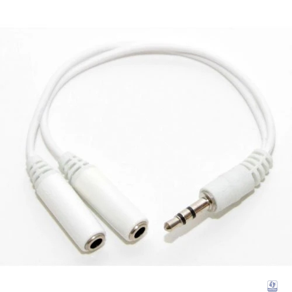 5bites AA-3MF2-02WH Кабель-5bites Адаптер  3.5 Jack/M - 2*3.5 Jack/F