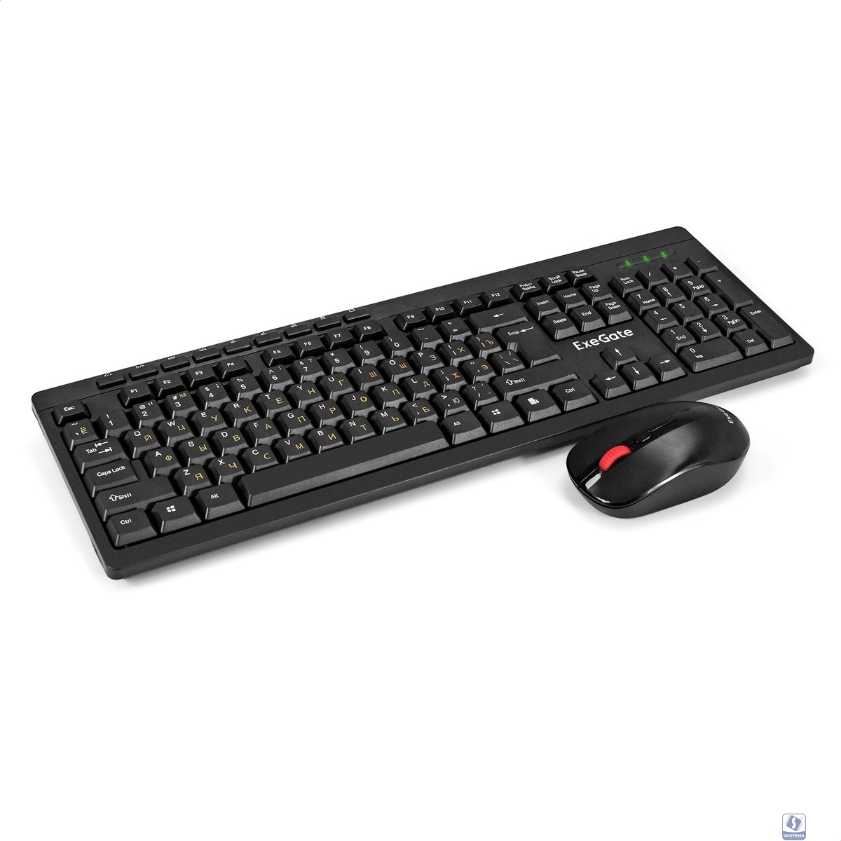 Exegate EX298904RUS Комплект беспроводной ExeGate Professional Standard Combo MK260 (клавиатура мультимедийная полноразмерная влагозащищенная 113кл. + мышь оптическая 1200dpi, 4 кнопки и колесо прокру